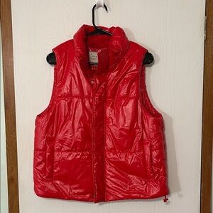 A New Day Red Puffer Vest Size M